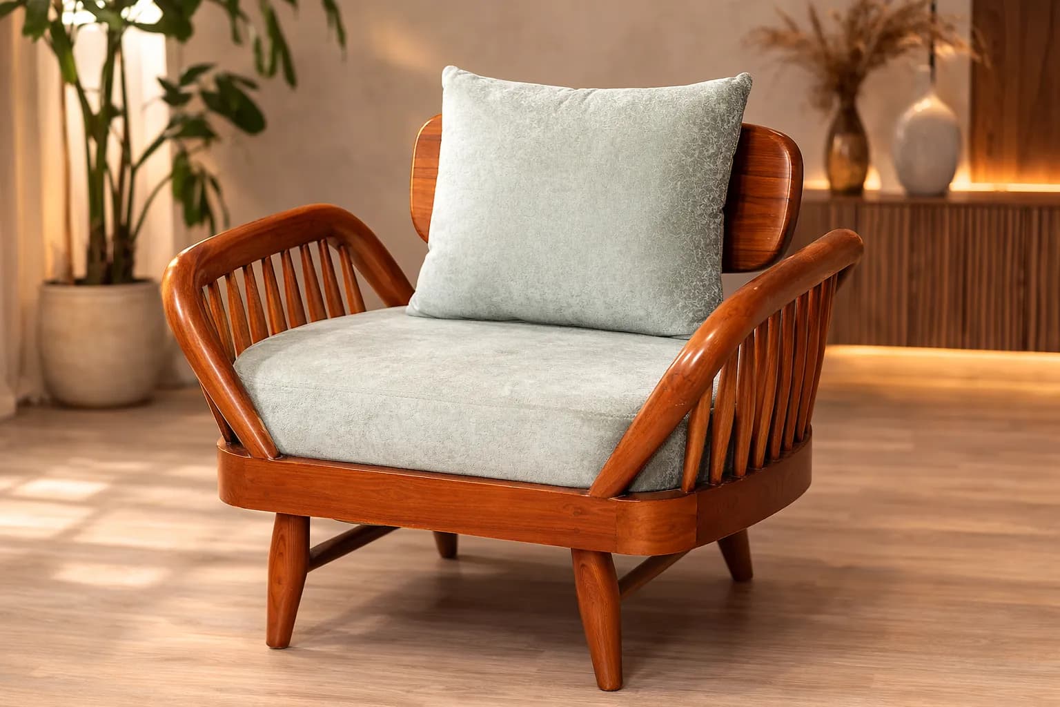 Chairs - handcrafted solid teak
