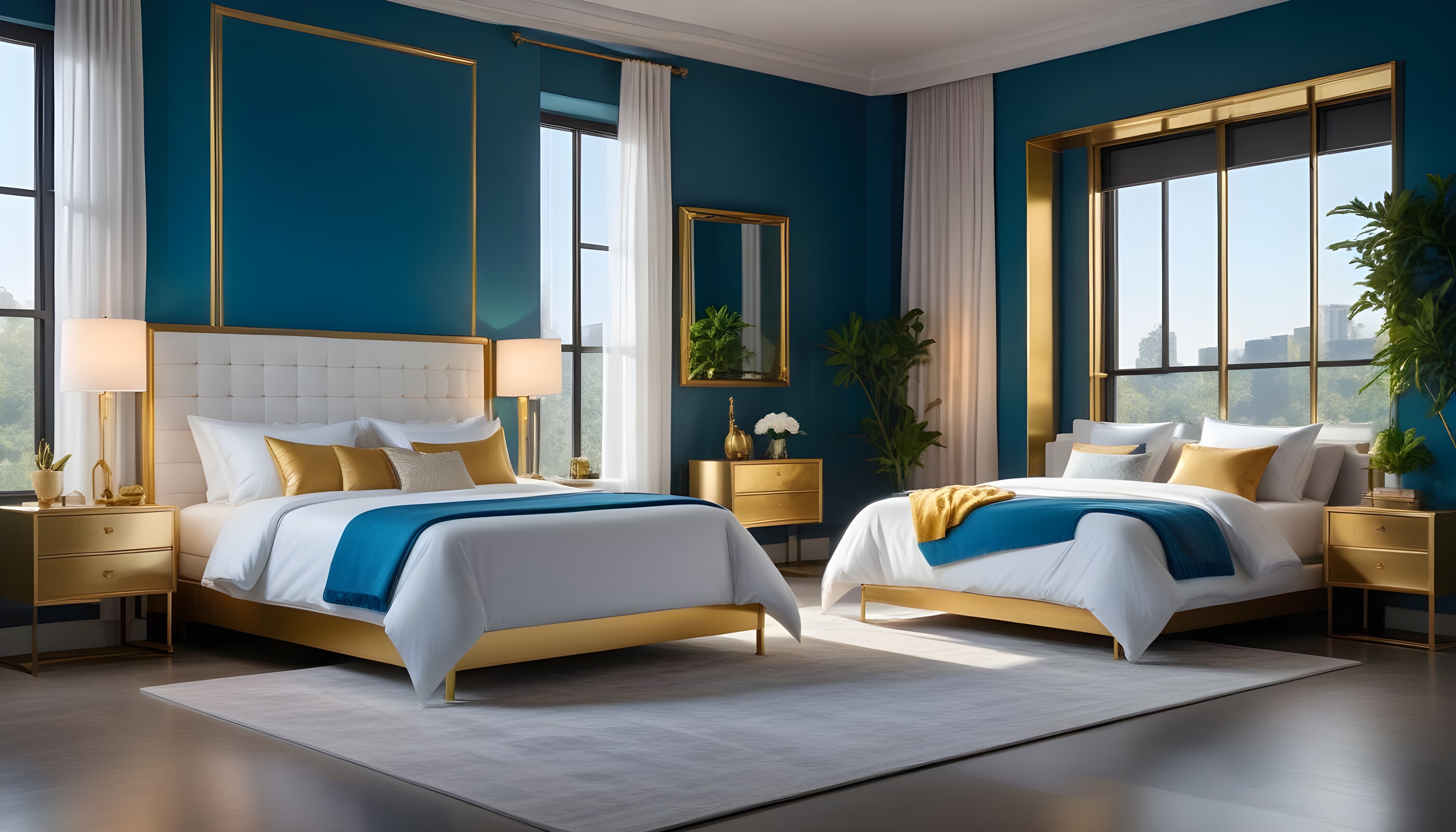 The Twin Gold Headboard Beds