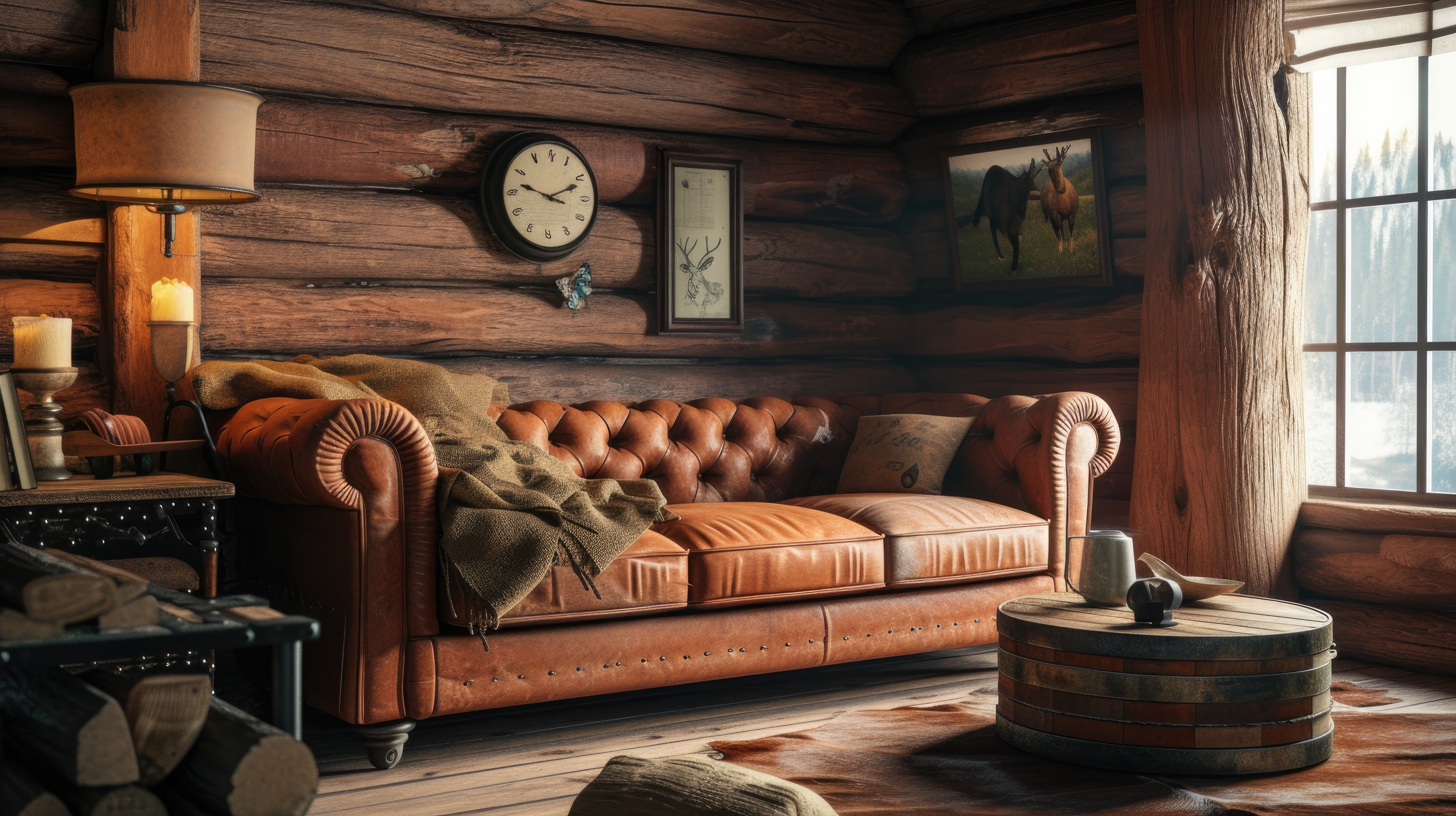 The Timber Panelled Lounge Sofa
