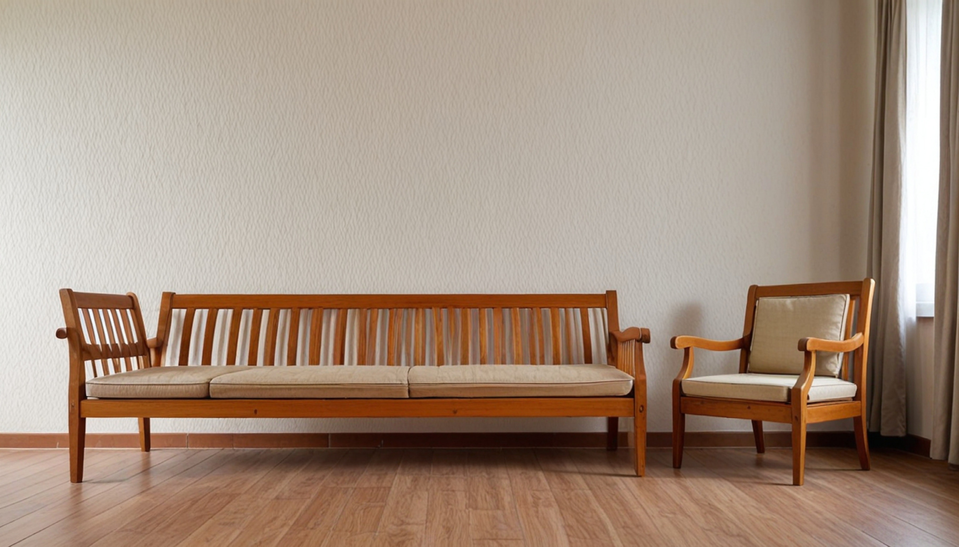 The Paired Teak Armchair Set