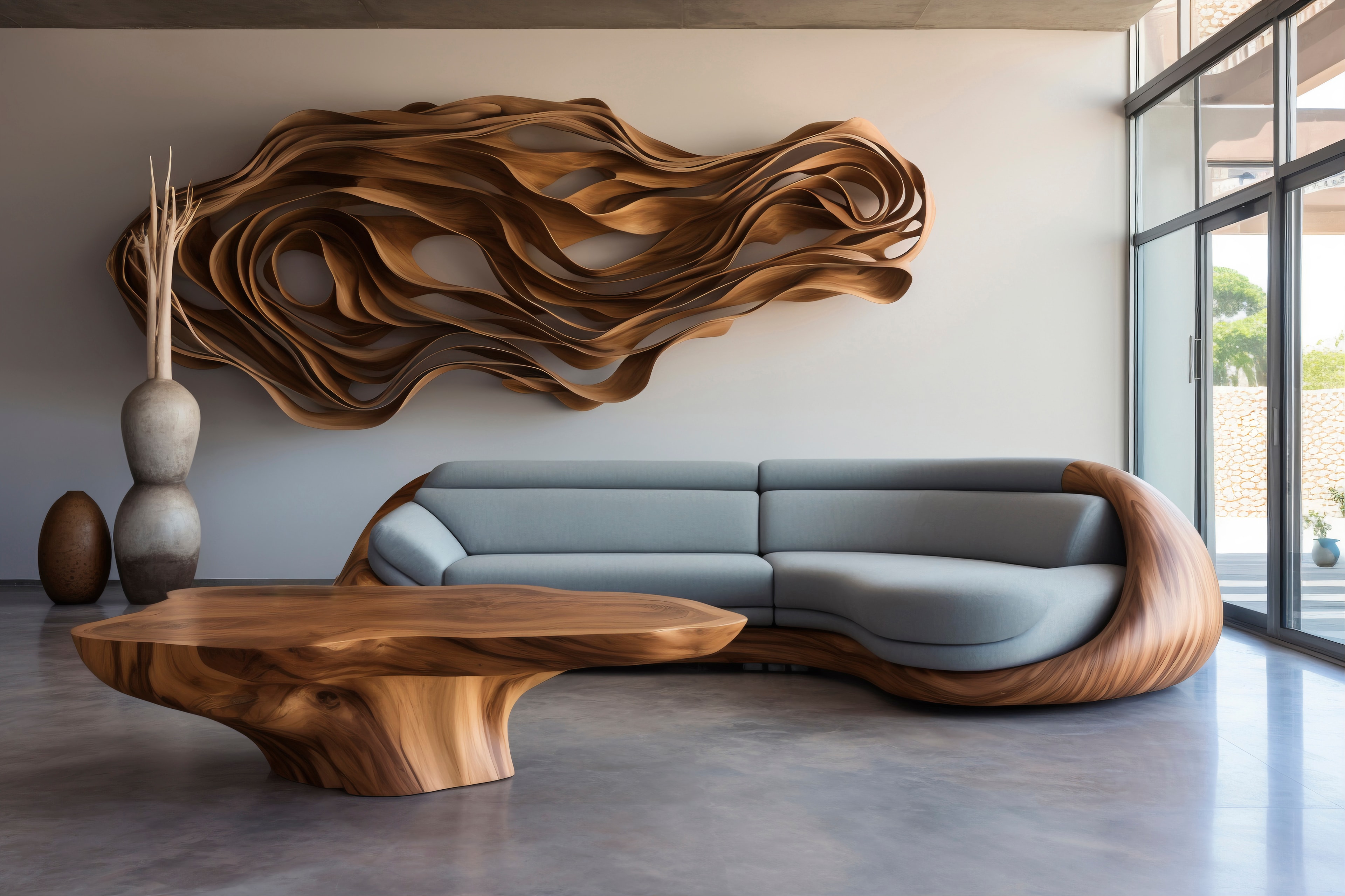 The Sculpted Wave Sofa