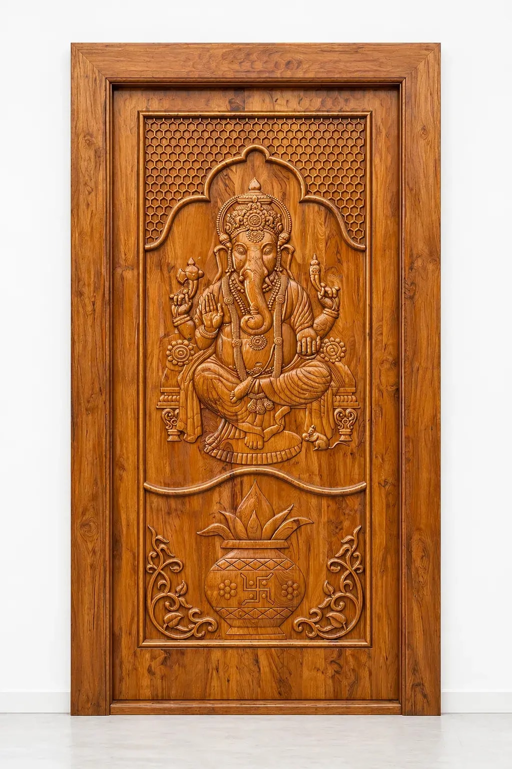  - solid teak doors