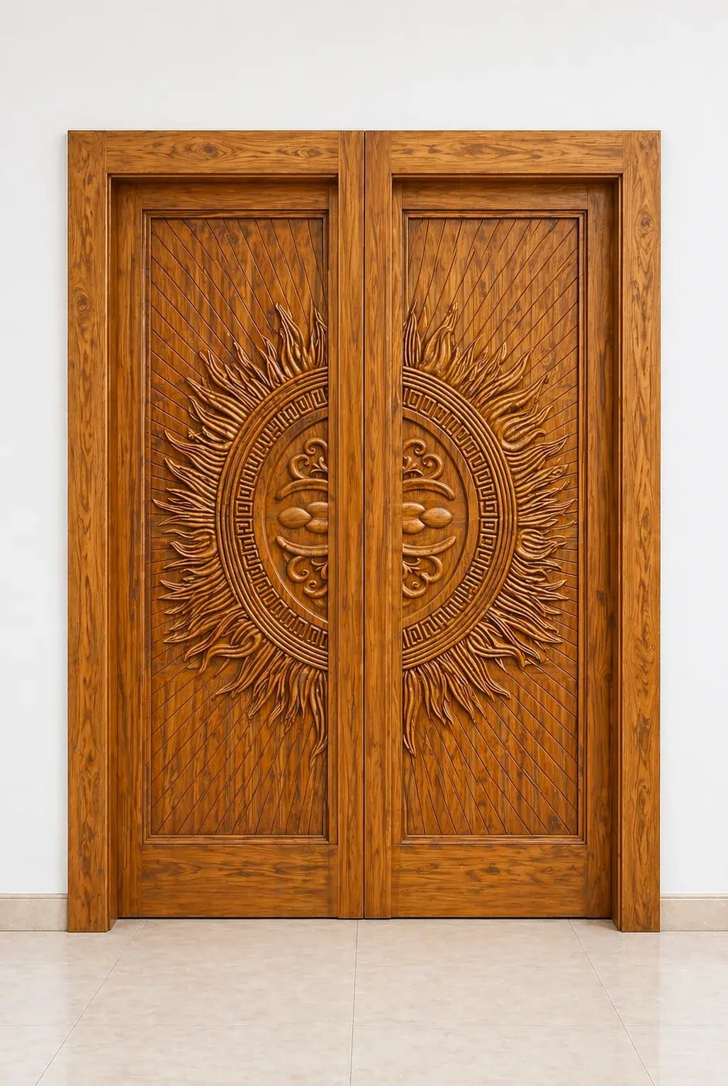  - solid teak doors