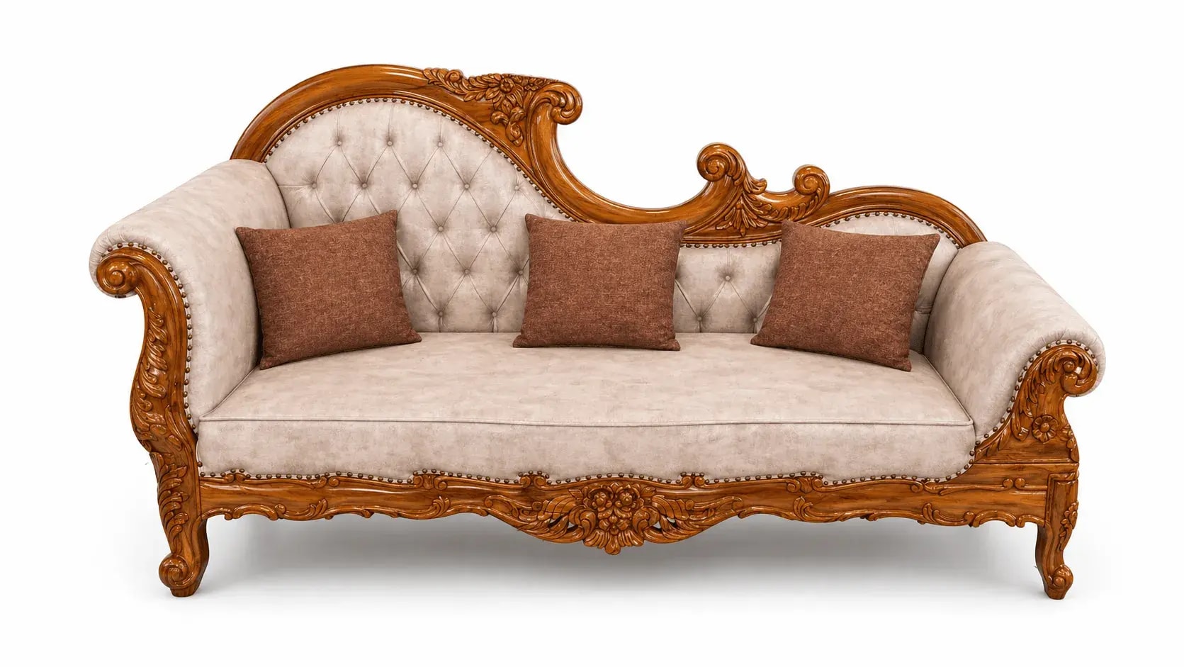  - solid teak sofas