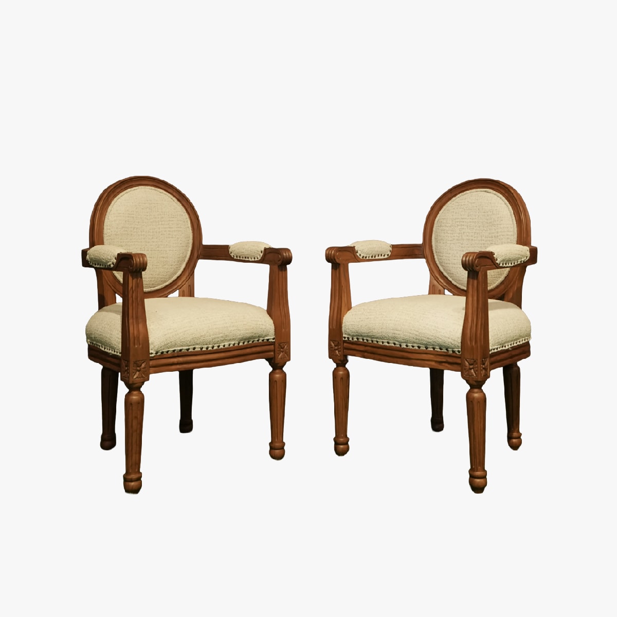  - solid teak chairs