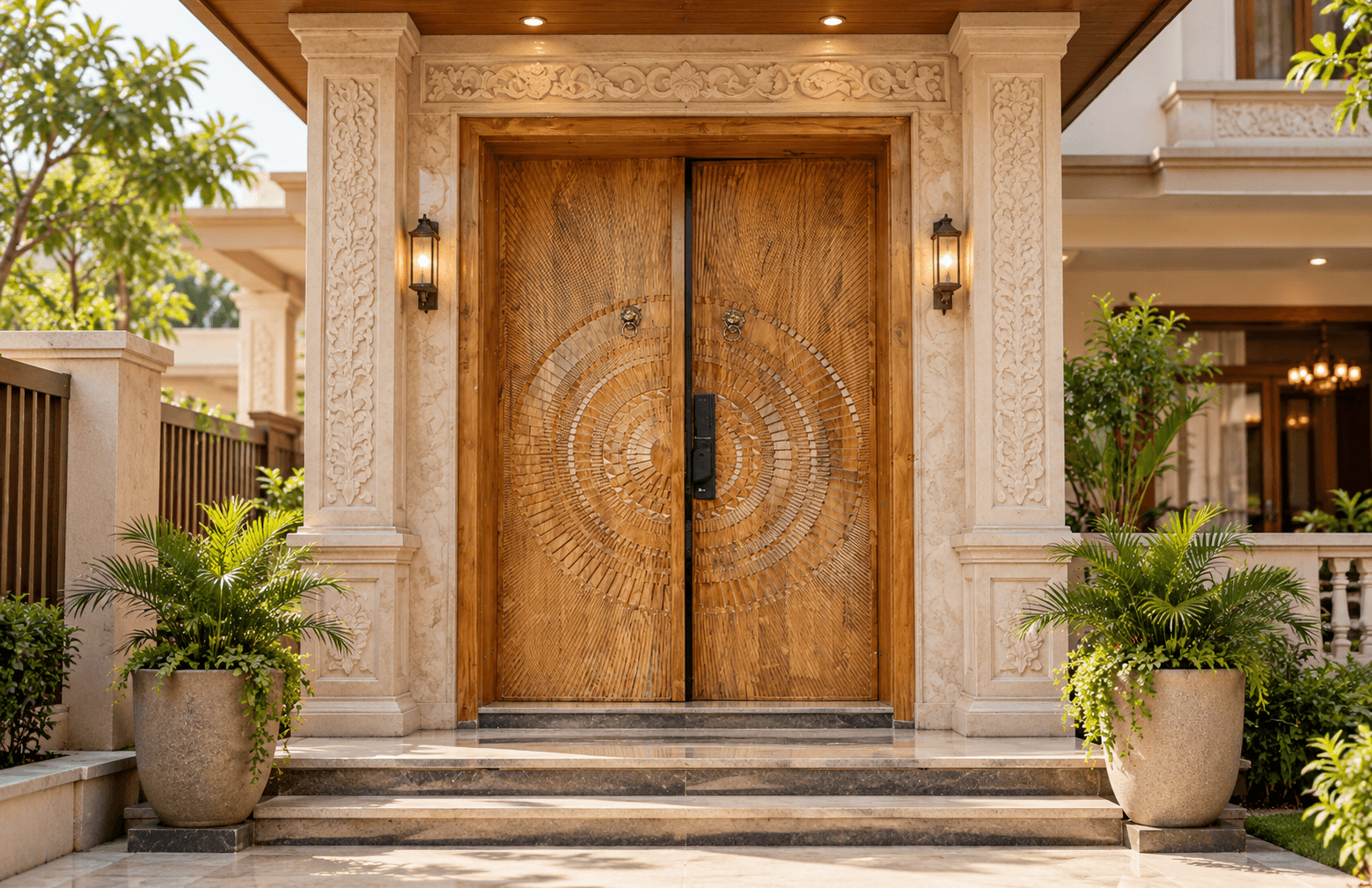 Custom Teak Wood Entrance Doors & Premium Woodwork